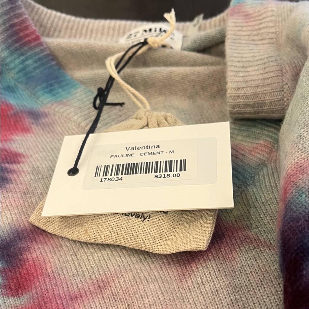 Nwt 27 Miles Cashmere Sweater Tie-Dye